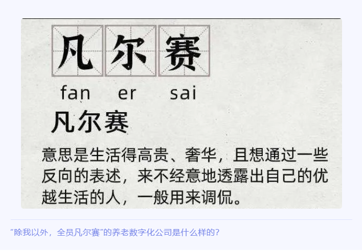 “除我以外，全員凡爾賽”的養(yǎng)老數(shù)字化公司是什么樣的？(圖1)